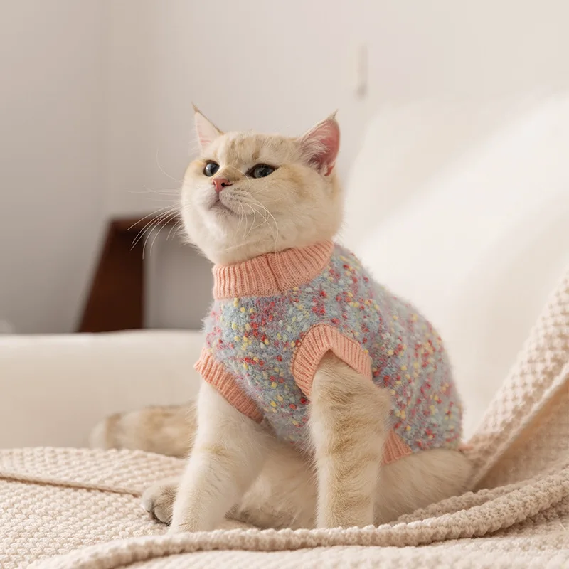 

Autumn and Winter Dog Sweater Bichon Frise Couple Outfit Teddy Warm Three-dimensional Small Bear knitted Pullover Pet Dress