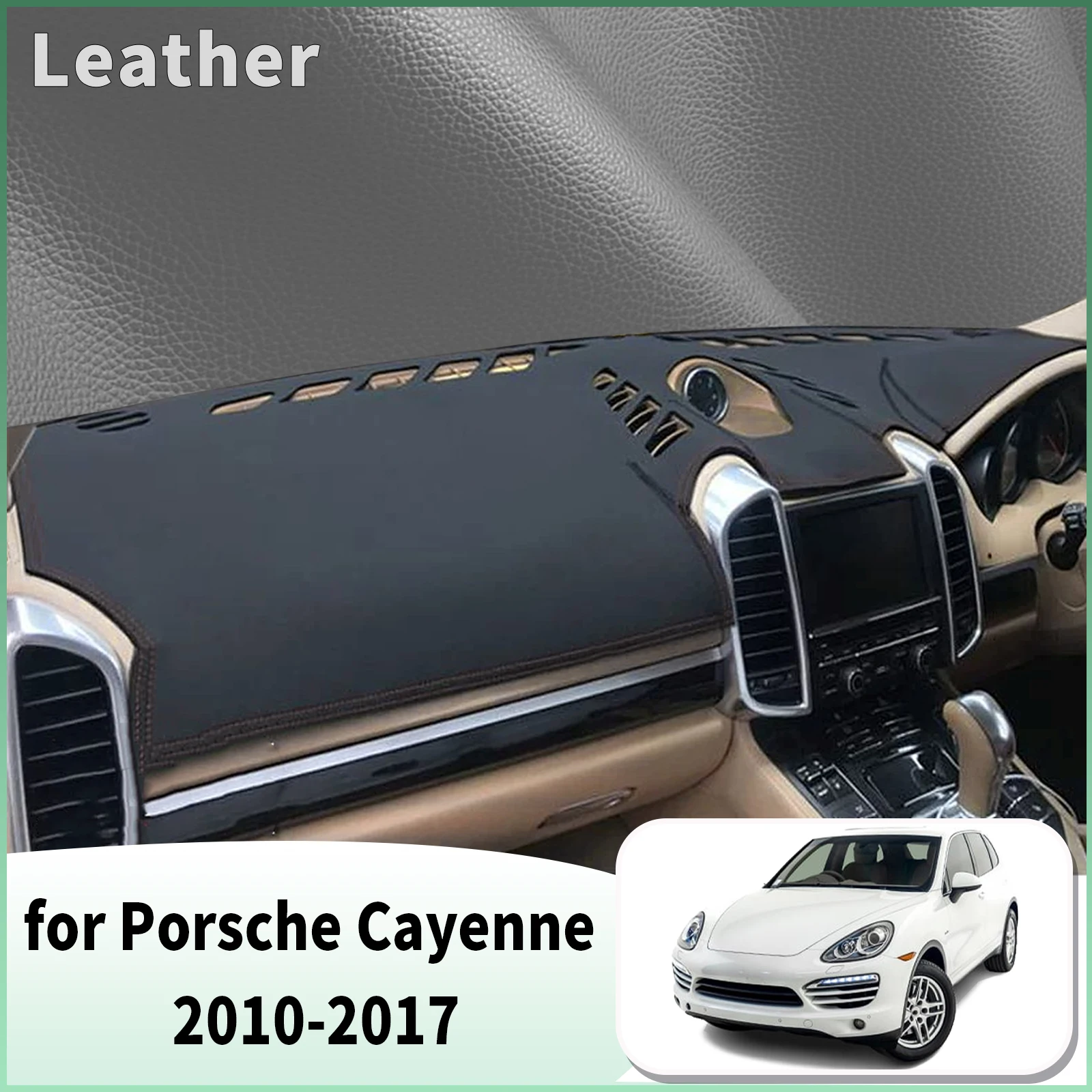for Porsche Cayenne 958 GTS Turbo S 2010-2017 Dash Mat Dashboard Cover Universal Anti-Reflection Heat Insulation Sun Protection