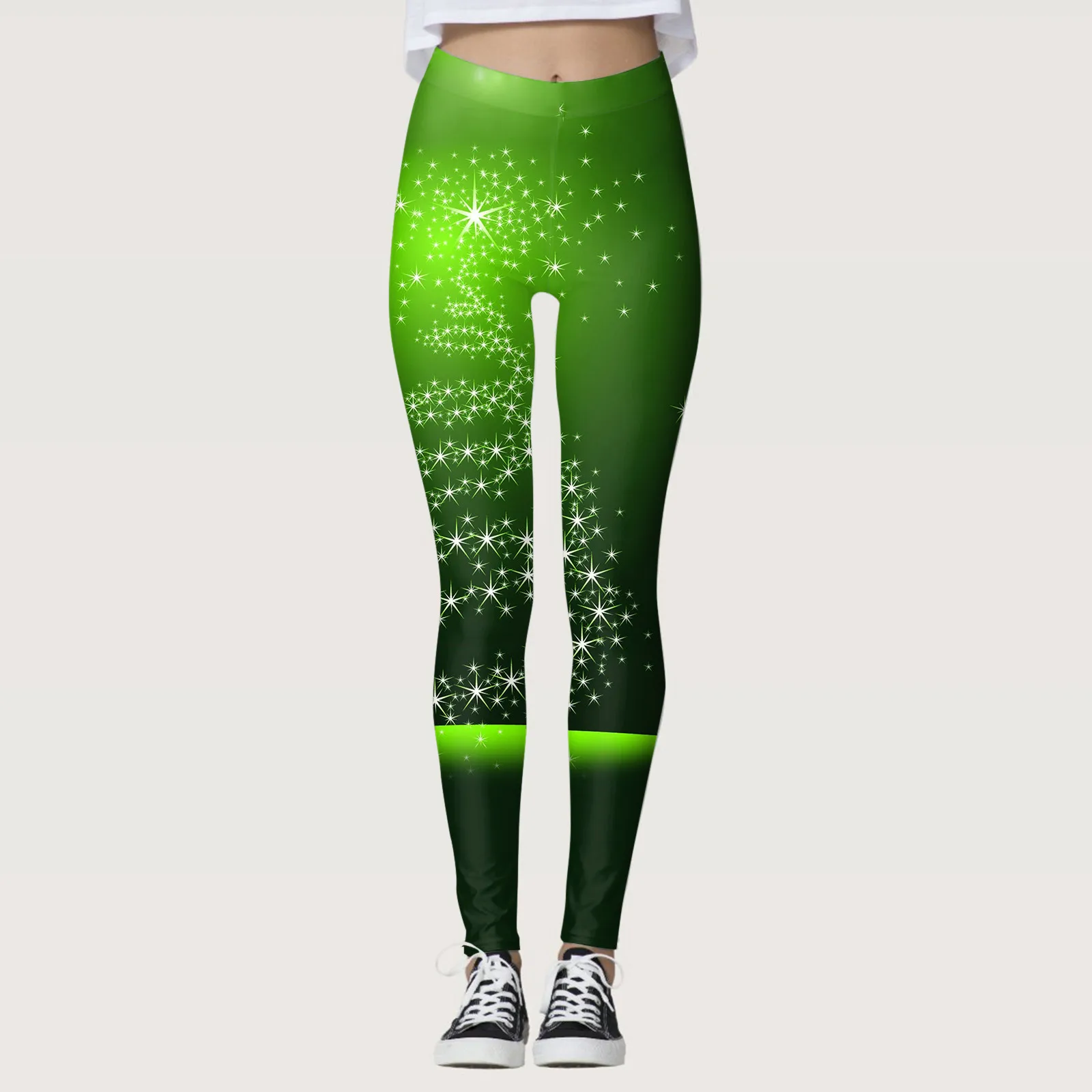 Damen Hot Sale Weihnachtsdruck Aktive Legging Dehnbar Lässig Schnee Schlank Damen Weihnachten Laufen Gym Hose Freizeit Workout Leggings