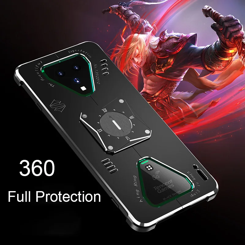 Metal Phone Case For Blackshark 5RS Shockproof Aluminum Metal Armor Cover Coque For Black Shark 3 Pro  Funda Cases