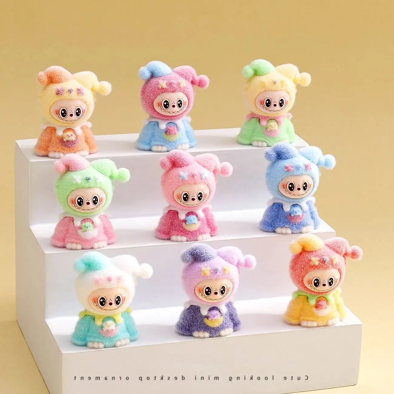 Mini figura de acción de Anime, colgante decorativo, muñecas Kawaii de escritorio, adornos de conejito para coche, caja ciega de Navidad y Halloween, juguete para regalo