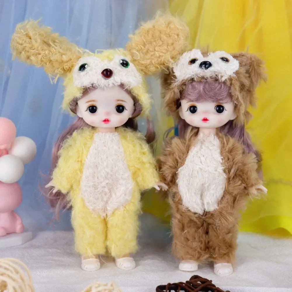 

Милая кукла BJD с подвижными суставами, красочная реалистичная мини-кукла для девочек, милая мини-кукла с подвижными суставами 17 см, подарок на день рождения