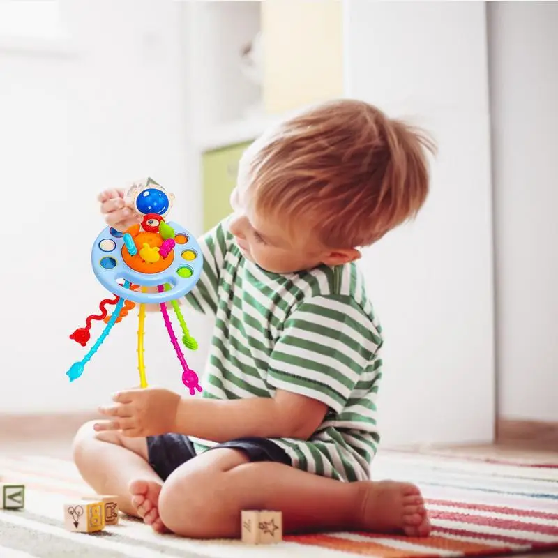 Pull String Aktivität Spielzeug Lebensmittel qualität Silikon Pull String Aktivität Spielzeug Baby sensorische Spielzeuge für motorische Fähigkeiten Babys pielzeug 18 Monate