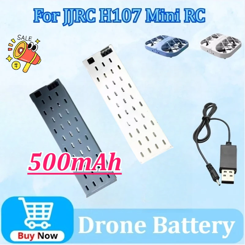 

Upgraded Replacement Drone Battery 3.7V 500mAh for JJRC H107 Mini RC Lipo Drone Battery Quadcopter Spare Parts Accessories
