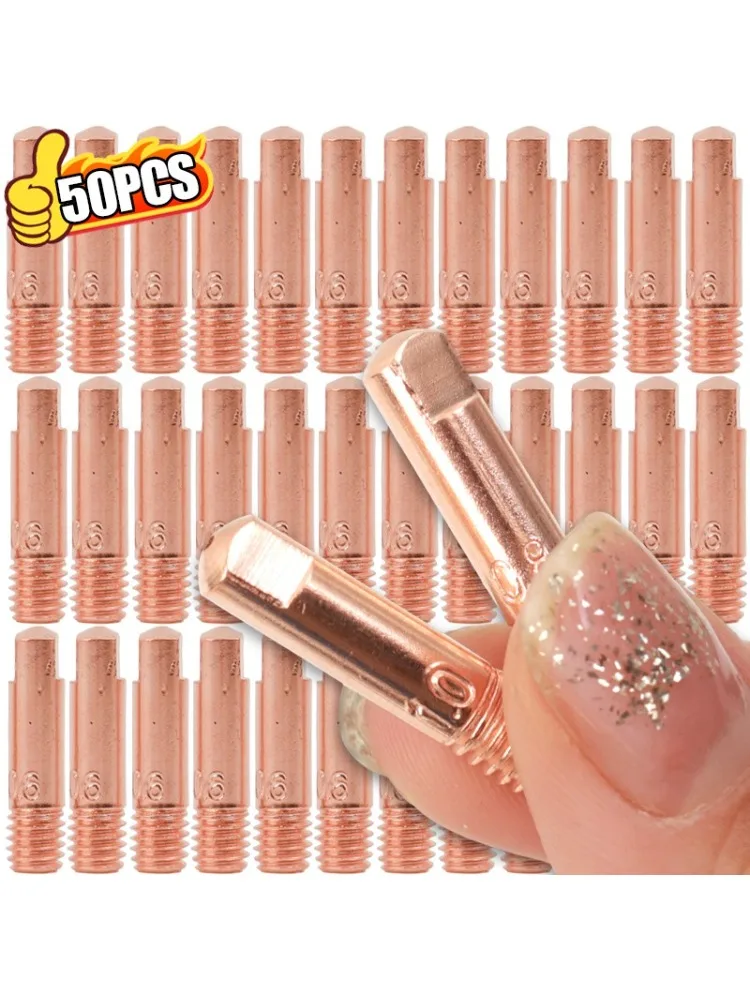 Buse à gaz à pointe de Contact pour torche de soudage MB-15AK, buse conductrice 15AK pour outil de pièce de torche de soudage MIG/MAG, 5/50 pièces