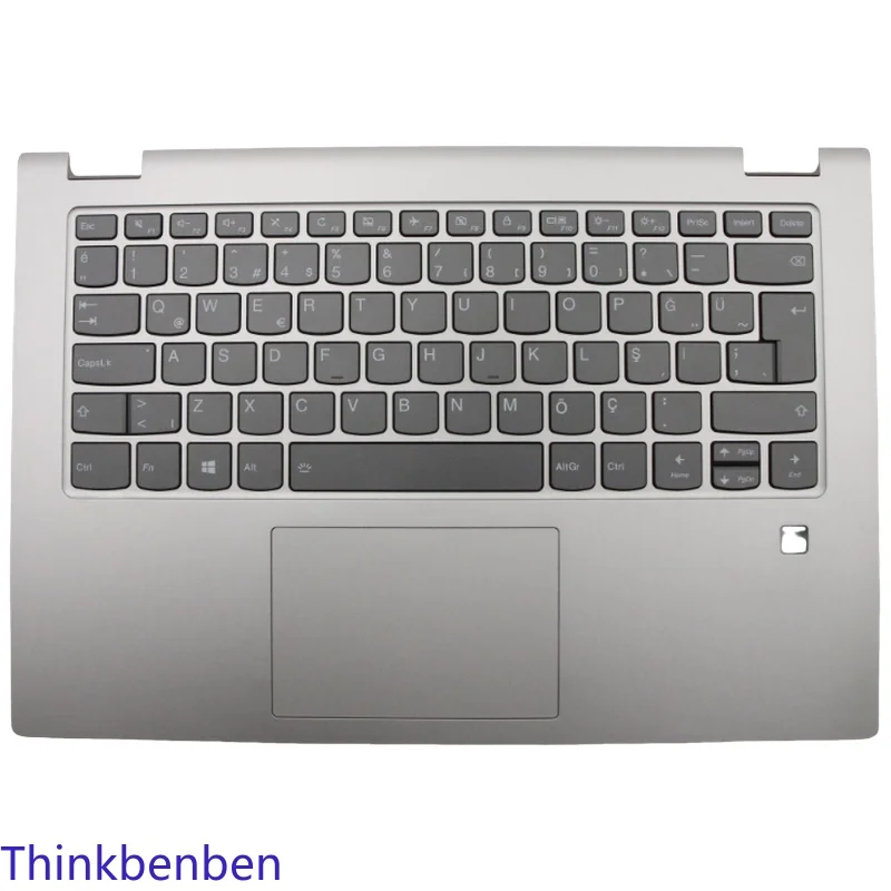 TR Turkish Backlit Keyboard GY PL Upper Case Palmrest Shell Cover FPR  For Lenovo Ideapad C340 Flex 14 IAP IML IWL 5CB0S17457