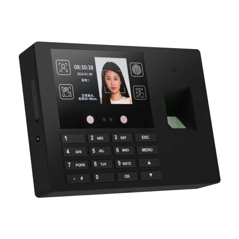 B67C เครื่องบันทึกการเข้าร่วมด้วยลายนิ้วมือ มัลติฟังก์ชั่น รหัสผ่าน การจดจำใบหน้า สามในหนึ่งเดียว