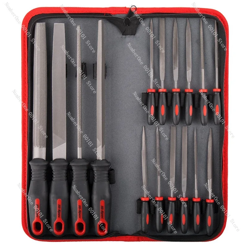 Metal File Set: Steel Files for Grinding Iron, Round/Triangle/Half-Round/Flat Files, Manual Metal Polishing Tools