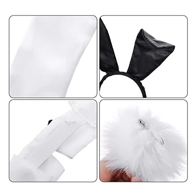 Costume lapin Cosplay, queue Sexy, nœud bandeau lapin, Costume lapin pâques, livraison directe