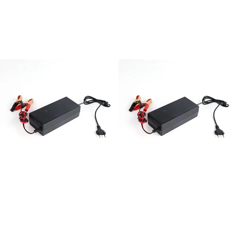 

2X 14.6V 10A Lifepo4 Iron Phosphate Battery Charger For 12.8V 4S Scooter Car Solar Energy Storage Charger EU Plug