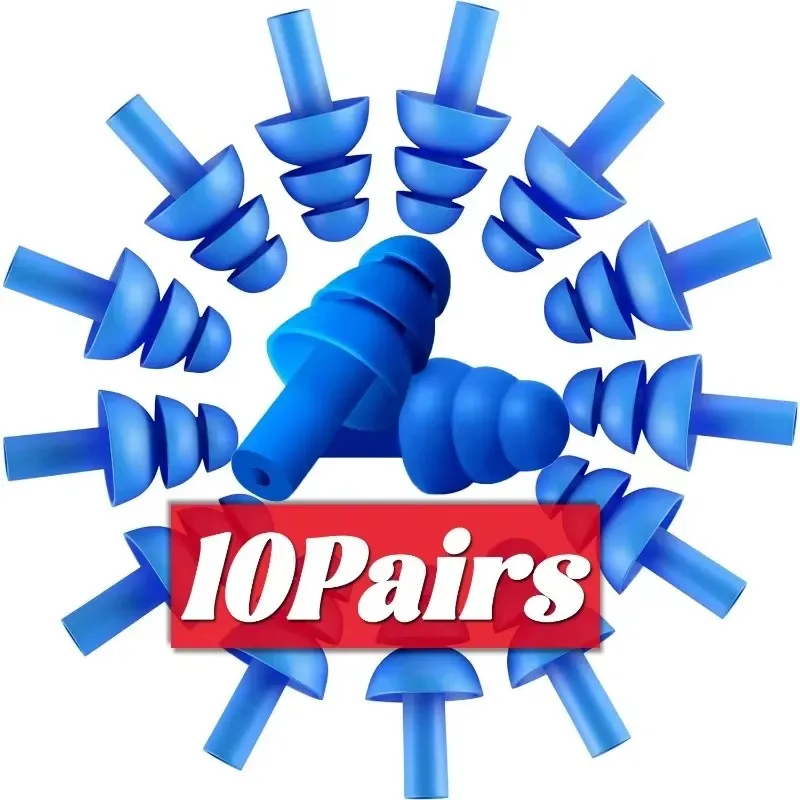 10/30 Pairs Silicone Ear Plugs Sound Insulation Ear Protector Anti Noise Snore Comfortable Sleeping Earplugs For Noise Reduction