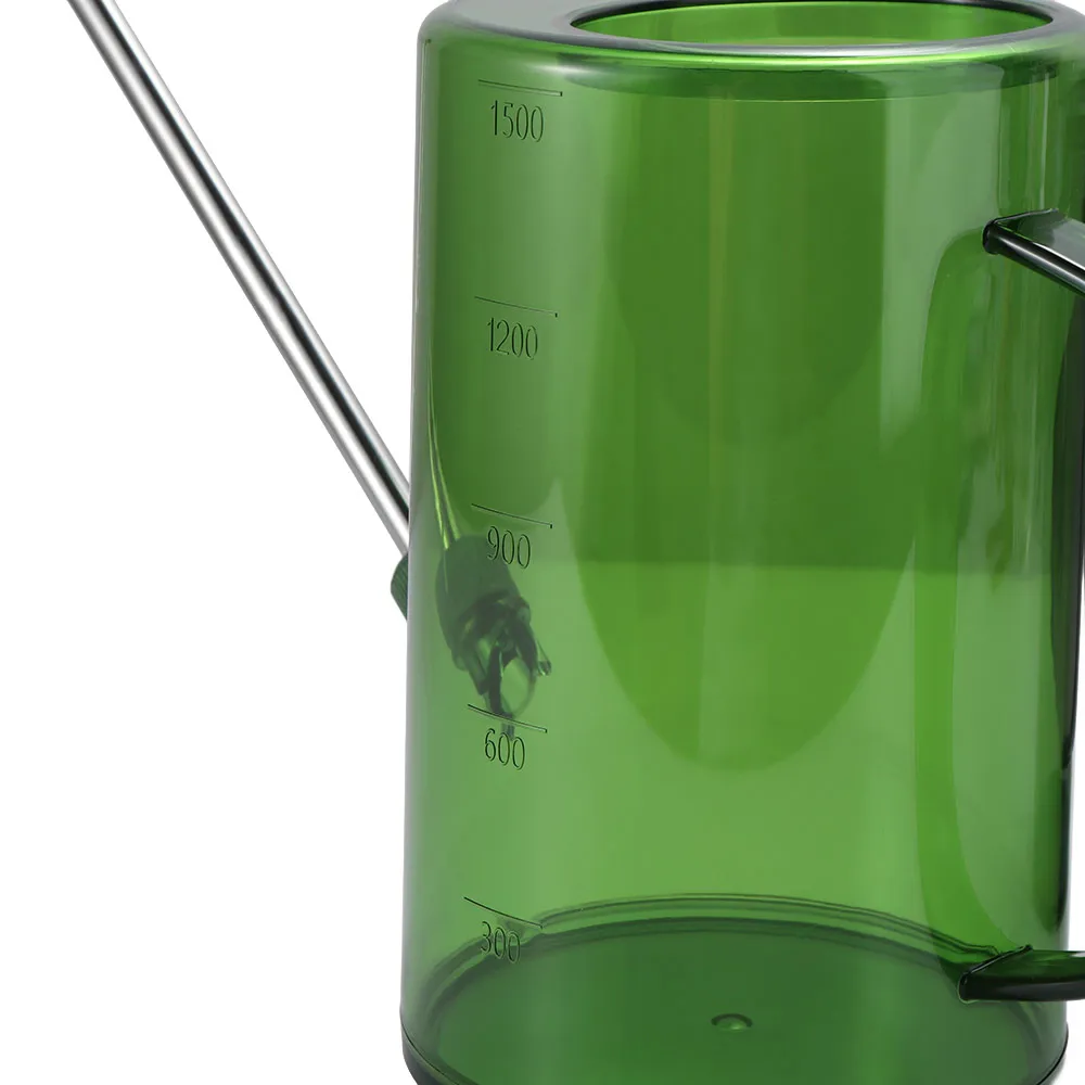 1L/1.5L Long Spout Watering Pot Plastic Mental Spout Small Watering Can with Handle with Measurable Scale Plant Sprinkler Home