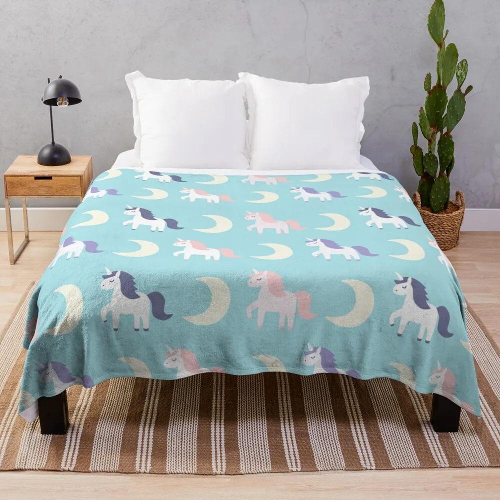 

Unicorn Tiling Pattern Throw Blanket Cute Plaid Blankets For Sofas Soft Big Blankets For Baby Blankets