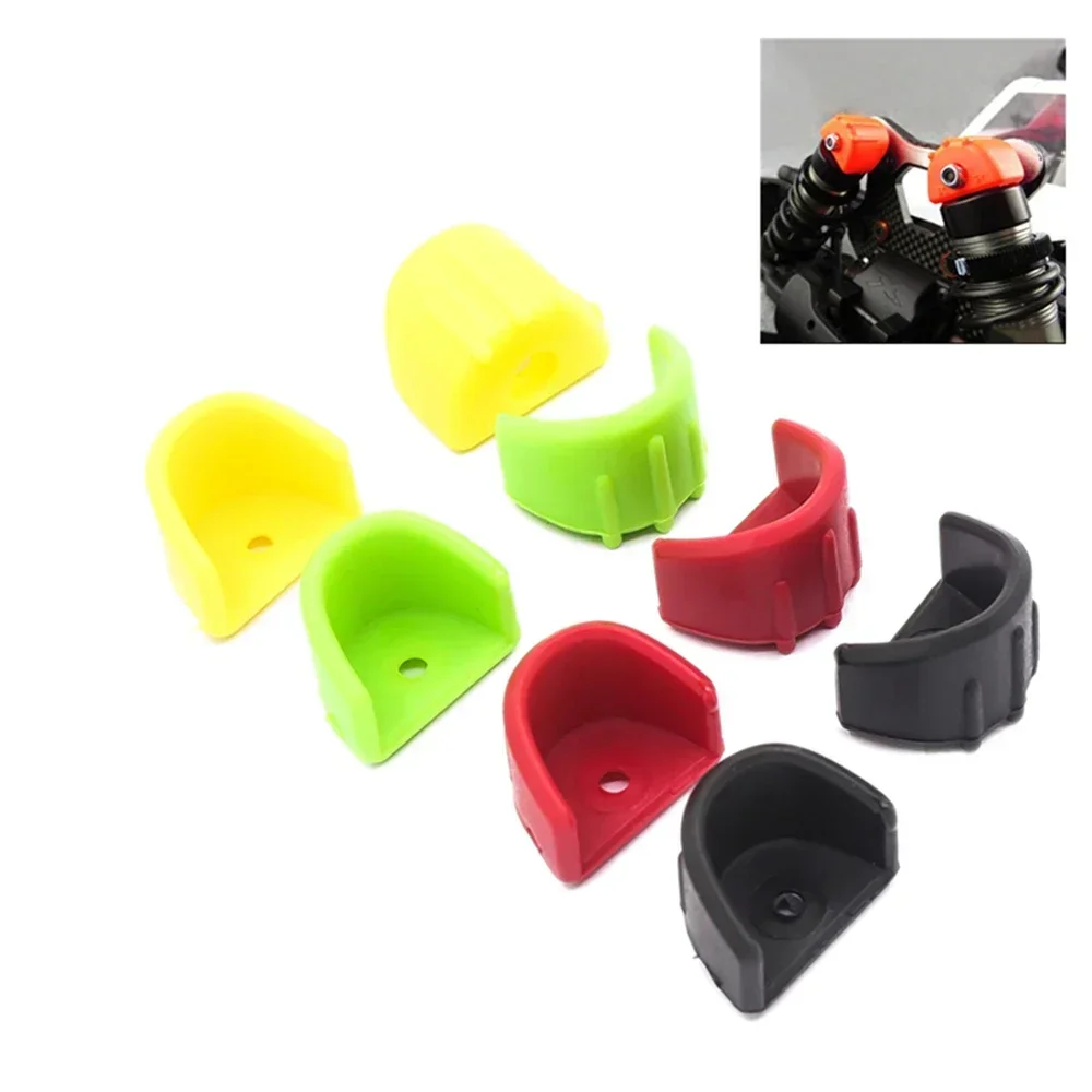 PigRC 2pcs Shock Absorber Hydraulic Frame Protection Cover Cap for 1:8 1:10 RC Car TRX4 SCX10 D90 HSP YIKONG