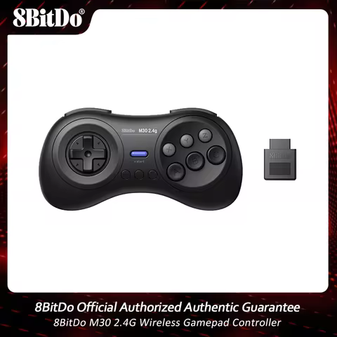 8BitDo M30 2.4G Wireless Gamepad Controller for the Original Sega Genesis and Sega Mega Drive - For Sega Genesis Game Control