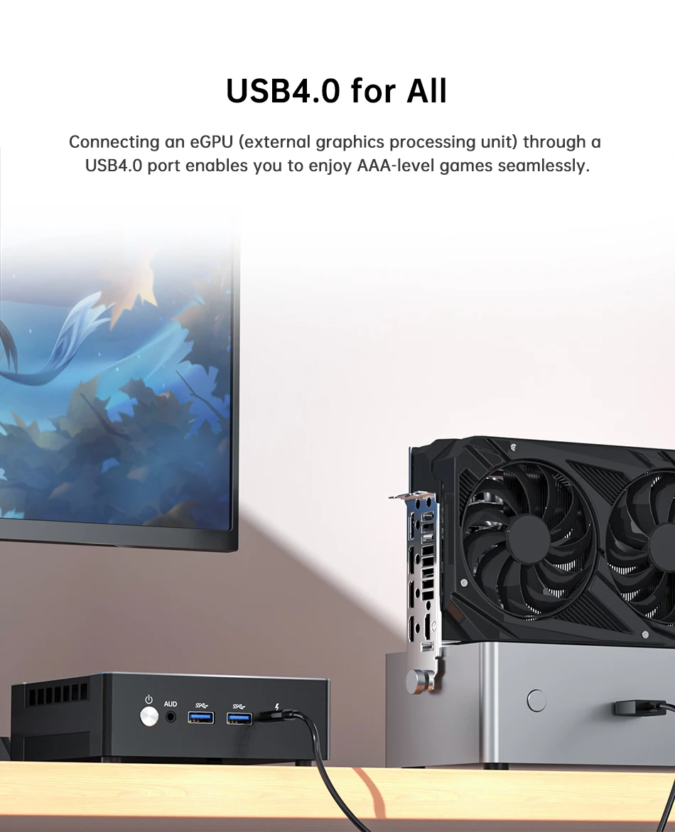 MSECORE MQ50 Mini PC AMD Ryzen 9 7940HS Radeon 780M DDR5 NVMe SSD WiFi6E BT5.3 Dual 2.5G LAN Triple 4K HDMI AI Gaming Office
