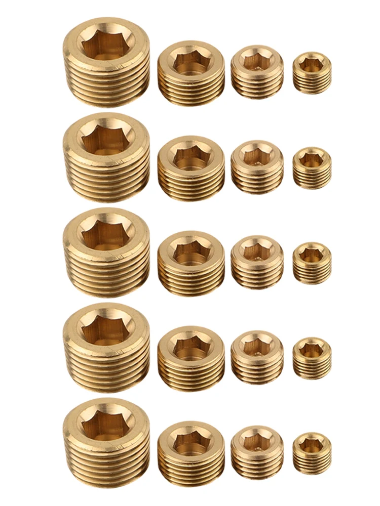 Practical Reliable Useful Portable Hex Thread Socket Hexagon Pipe 20Pcs Adapters Anti-corrosion Brass Equipment