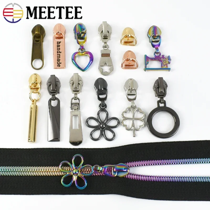 10/20 قطعة 5 # النايلون سستة المنزلق DIY الخياطة إغلاق البريدي المؤشر الملابس الزخرفية السوستة مجتذب حقيبة استبدال الرمز البريدي إصلاح أطقم #6