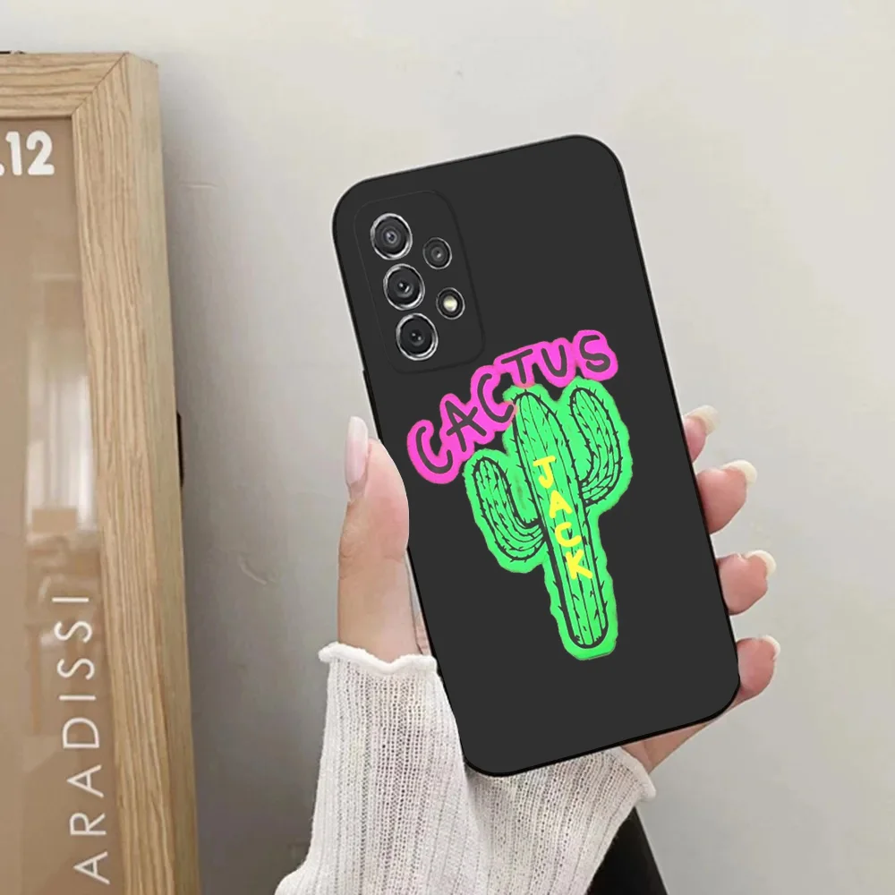 C-Cactus J-Jack Travis Scott Phone Case For Samsung Galaxy A20,A21s,A22,A31,A32,A52,A53,A72,73,A80,A91Soft Black Cover