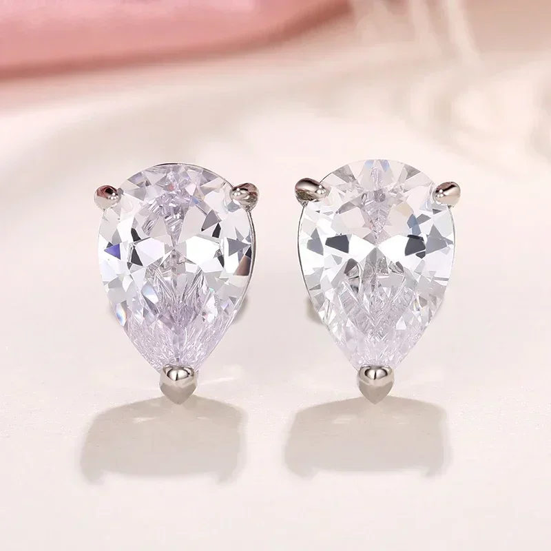 New Micro Set AAA Single Horse Eye Zircon Earrings for Women, Exquisite, Fashionable, and Minimally Designed Jewelry Accessories
