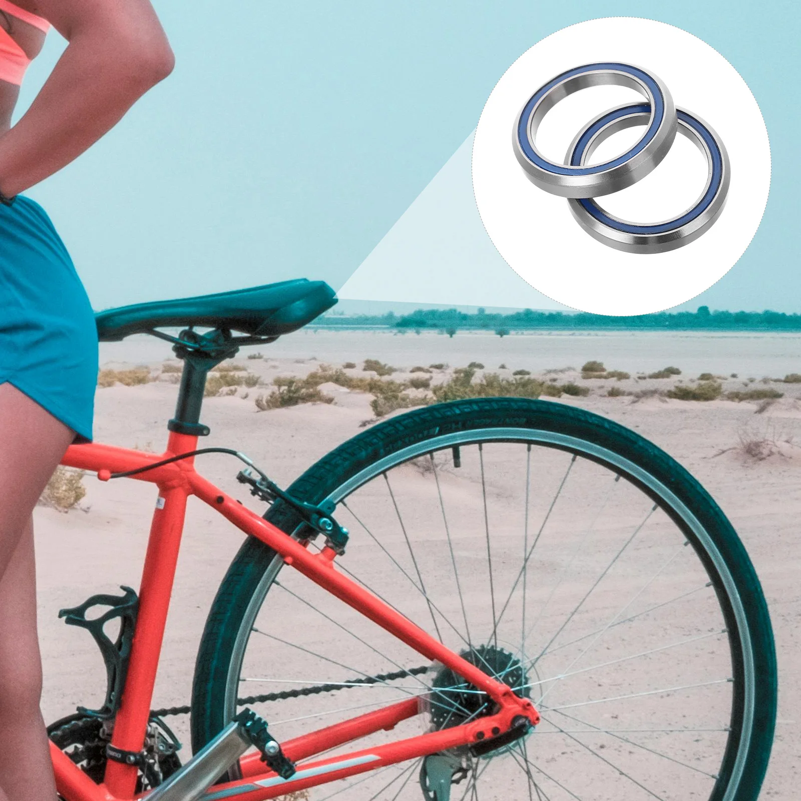 2Pcs Bowl Group Bearing Chrome Steel Mountain Bike Headset Smooth Operation Easy Installation Stable