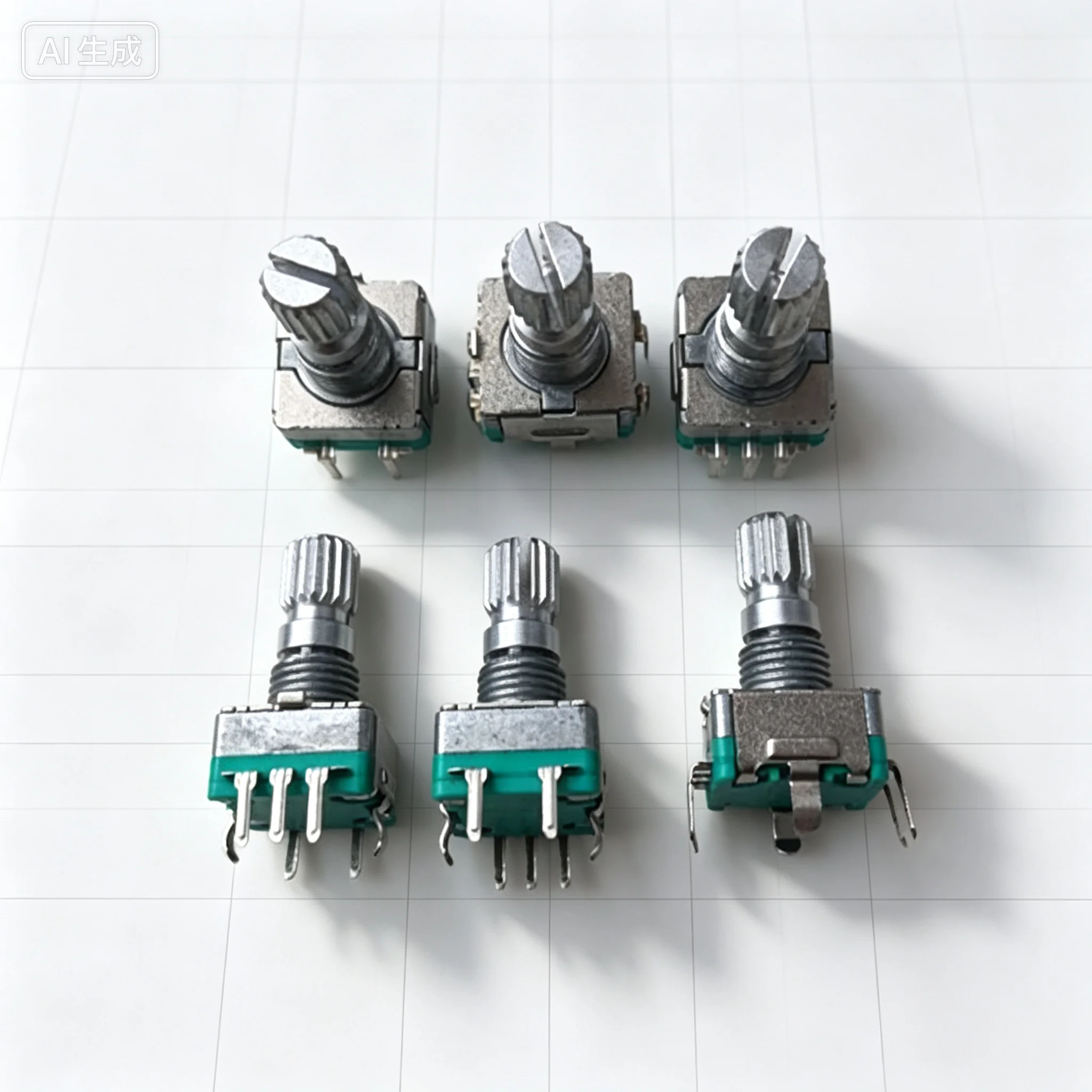 For 360 Degree Rotary Encoder 20 Steps DVD Car Navigation Volume Potentiometer Spline Shaft 15MM