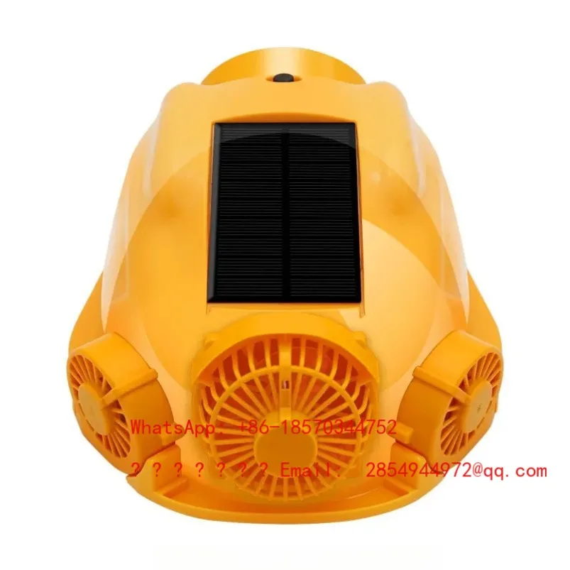 Solar Powered Fan Hat with Built-in Air Conditioning Cooling Construction Site Helmet for Summer Sun Protection and Cooling