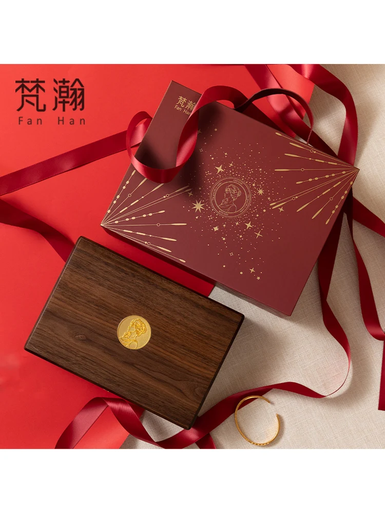 

Шкатулка для украшений Vanhuan из натурального дерева: подарок на помолвку, свадьбу, день рождения для лучшей подруги, мамы. Золотая шкатулка для хранения ювелирных изделий.