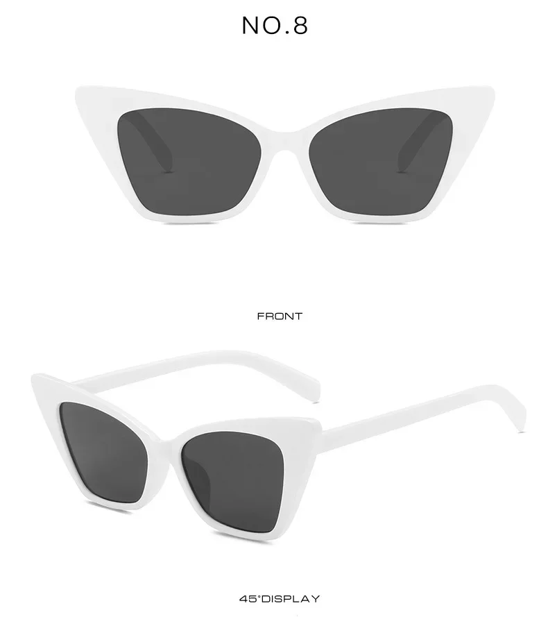 Klassische Vintage Sexy Cat Eye Sonnenbrille Frauen Marke Designer Retro Übergroßen Cateye Weibliche Sonnenbrille UV400 – Detail 16