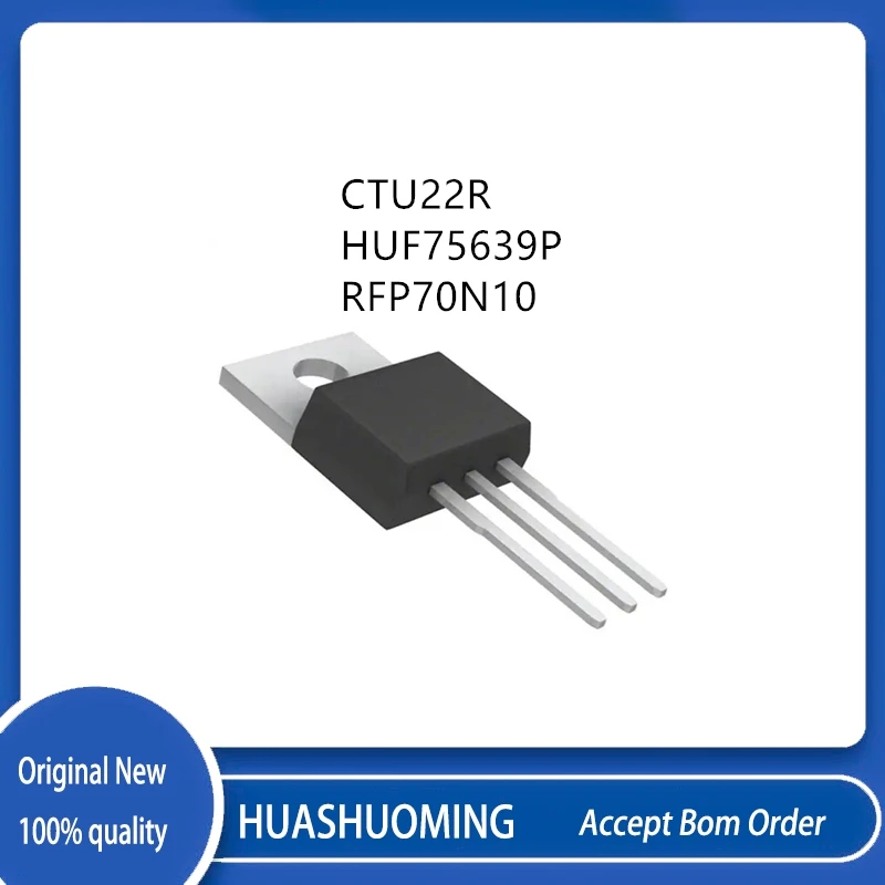 10Pcs/Lot  CTU22R HUF75639P 75639P RFP70N10 70N10  TO-220PO