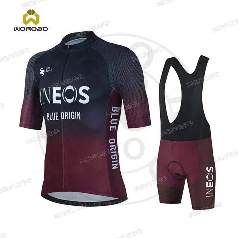 

INEOS-Bicycle Jersey Set for Men, Short-Sleeved Suit, Cycling Clothing, MTB Uniform, Riding Bike Clothing, Summer, New Style,