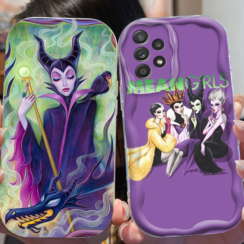 Disney Evil Queen For Samsung A55 A54 A53 A52 A35 A34 A33 A32 A25 A24 A23 A22 A21S A15 A13 A14 5G Wave Oil Funda Phone Case