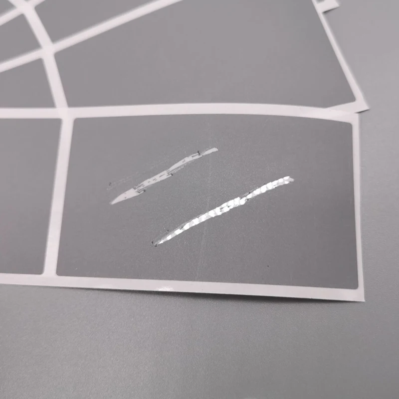 500pcs Scratch Off Sticker 41x72mm Gray Quadrate Color Blank For Postcard Cover Stationery Message Wedding Game Sticker