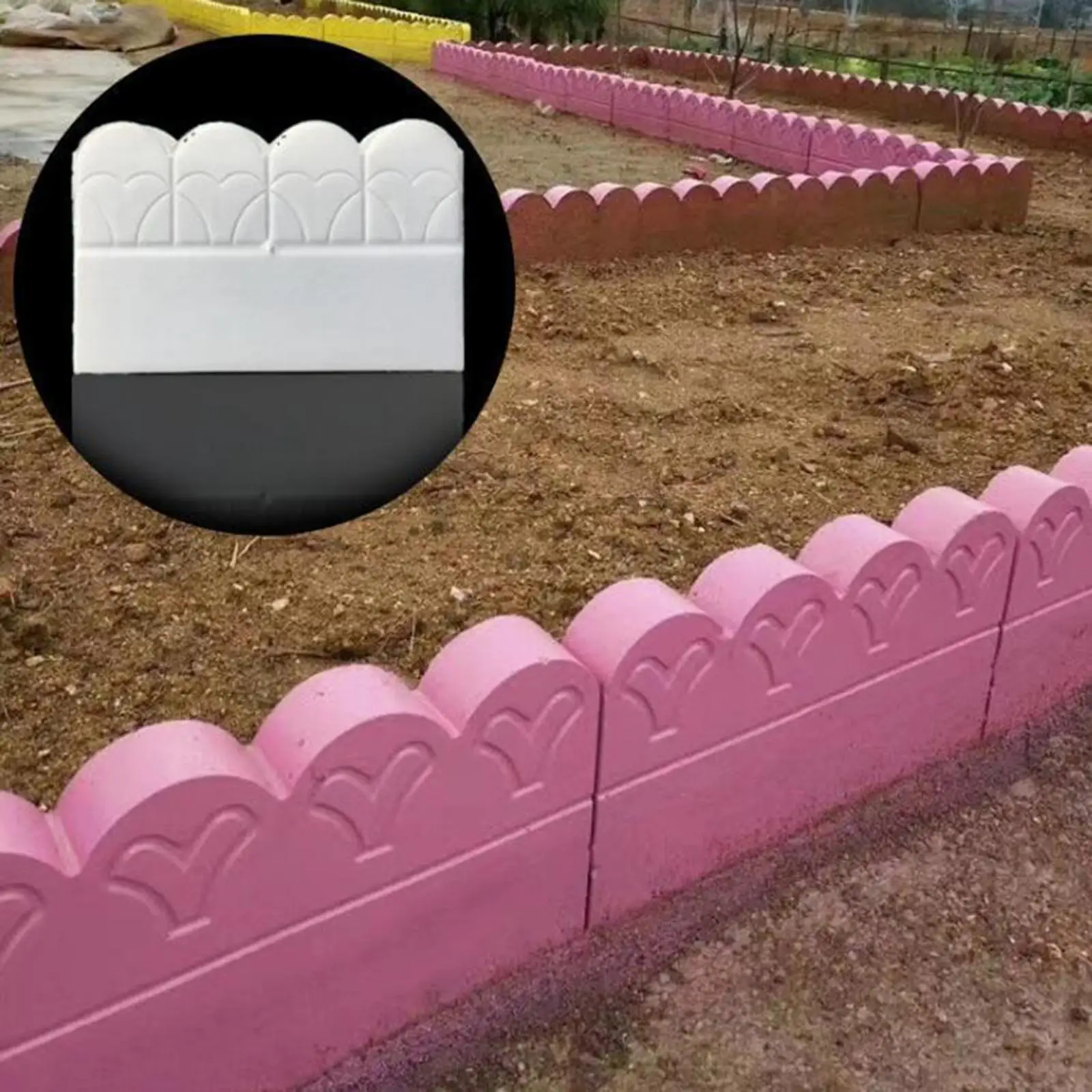 40x25cm Plastic Concrete Plaster Cement pool and garden Fence DIY Fish Pond Paving Courtyard