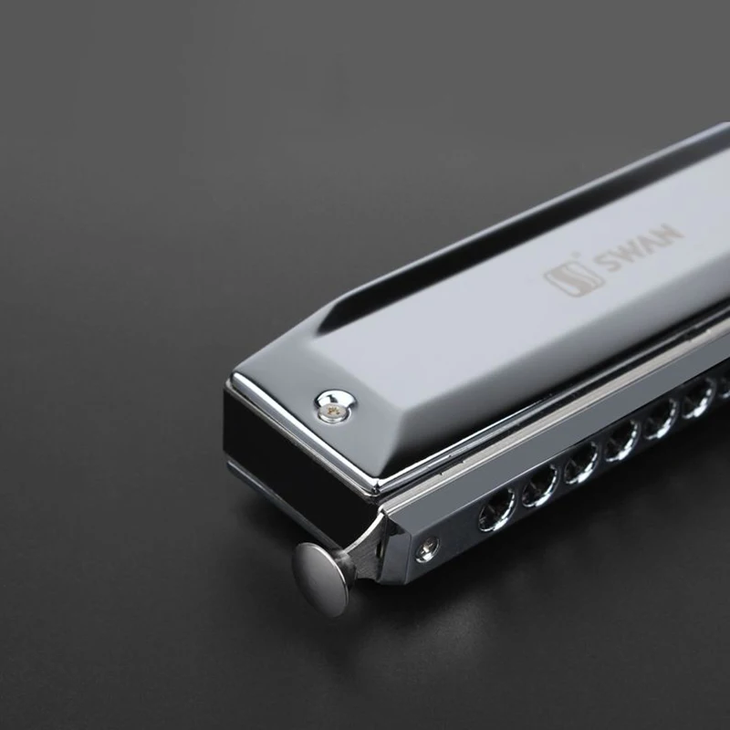 Swan C Key Chromatic Harmonica 10/12/14/16 Holes 40/48/56/60 Tone Professional Mouth Harmonica Playing Musical Instruments Gifts