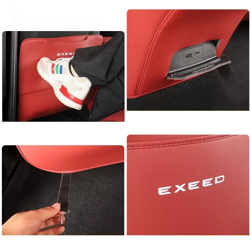 For Chery EXEED RX 2022 2023 2024 Car Seat Anti Kick Pad Rear Armrest Box Protective Pad Seat Back Anti Dirt Mat Accessories