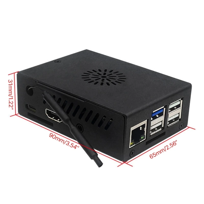 Elegante caja Metal para placa Orange 3B, caja ventilador refrigeración, escudo confiable golpes y arañazos