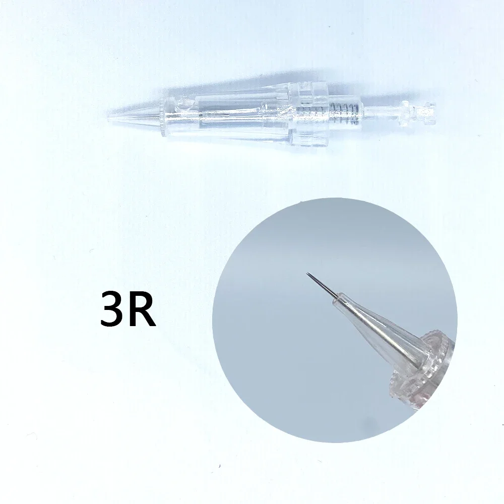 Aguja de cartucho de bayoneta desechable para Dispositivo de micropigmentación, maquillaje permanente, cejas, labios, tatuaje, pluma, agujas 1/3/5R