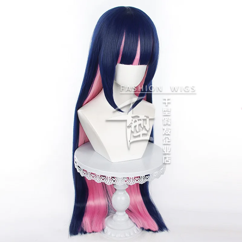 Anime meia-calça com cinto de liga cosplay perucas 100cm longo feminino festa meia cosplay resistente ao calor cabelo sintético + peruca boné