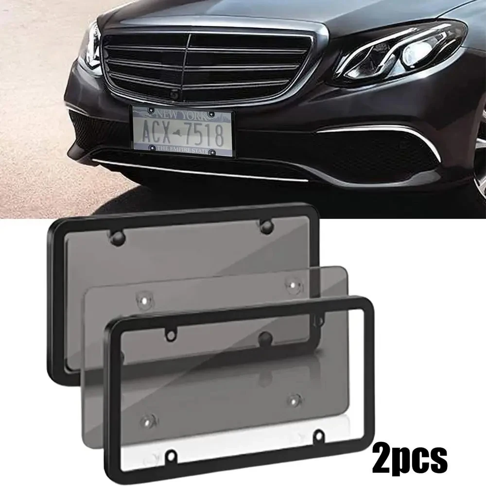 2 PCS License Plate Frame Car License Plate Covers Weatherproof Universal License Plate Bracket Rustproof Rattle Proof