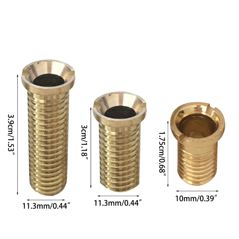 Kitchen Sink Basket Strainer Threaded Screw Connector Pure Copper Sink Filter Waste Plug Screws Easy to Replace M4YD