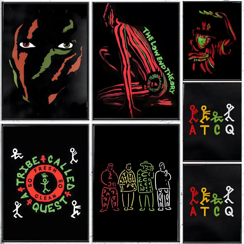 Retro Hip Hop A-A Tribe Called Quest Poster Peel and Stick Wallpaper Dorm Room Essentials Gallery Wall No Residue