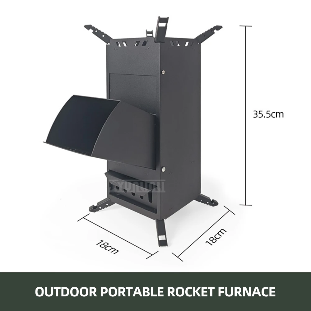 

Portable Fire Stove Outdoor Wood Cooker Picnic Camping Stove for Barbecue Equipment Rocket Stove