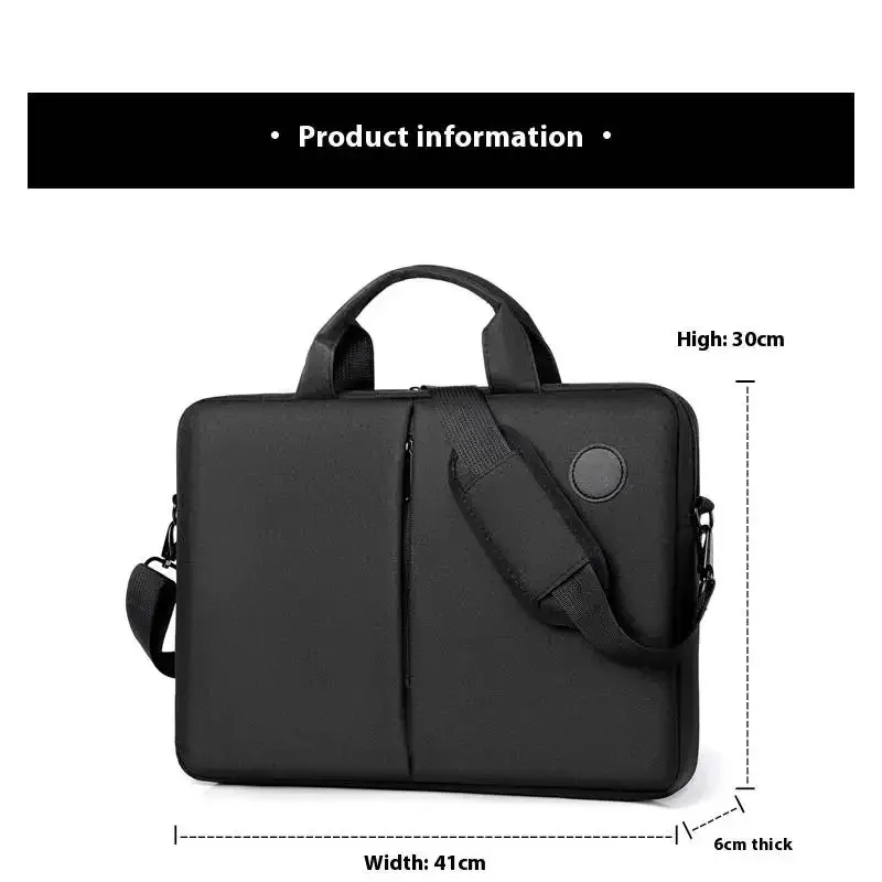 Fashion Solid Color Laptop Bag, Lightweight Waterproof Computer Case, Portable Business Briefcase for Men Women