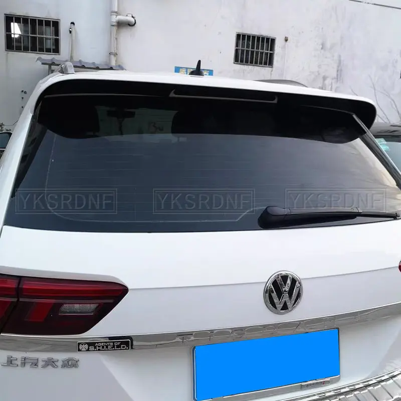 For Volkswagen Tiguan L Spoiler 2017-2021 Tiguan L High Quality ABS Material Car Rear Wing Primer Color Rear Spoiler