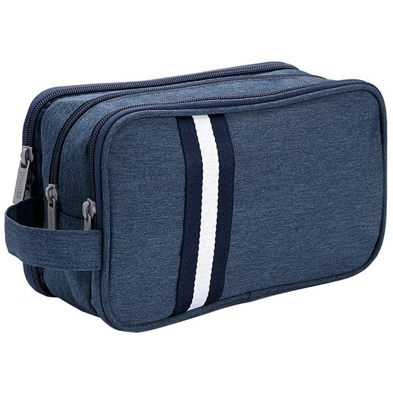 

Travel Toiletry Wash Bag Dry & Wet Separation Gym Shaving Organiser Bag with 3 Compartments