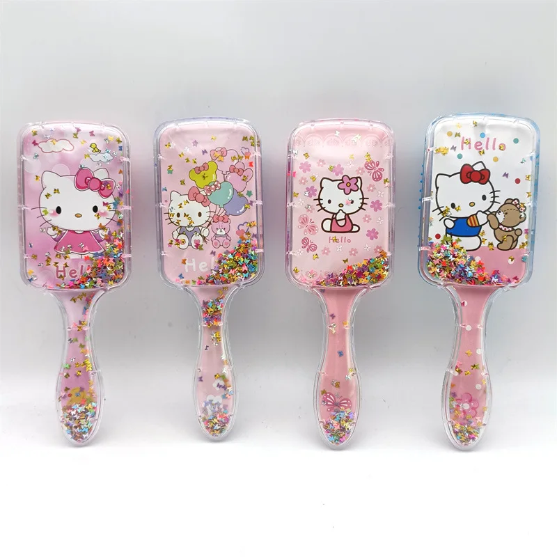 

1pcs Cute Sanrio KT Cat Air Cushion Combs Sanrio Girls Decorative Comb Kawaii Cartoon Anime Portable Massage Comb Girls Gift