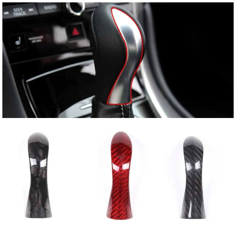 

Car Accessories Kits For Infiniti Q50 Q50L Q60 2014-2017 Carbon Fiber Center Control Gear Handle Knob Head Cover Trim Auto Part