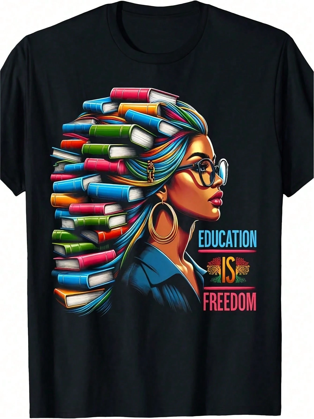 Education Is Freedom Black Teacher Books Black History Month-Shirt