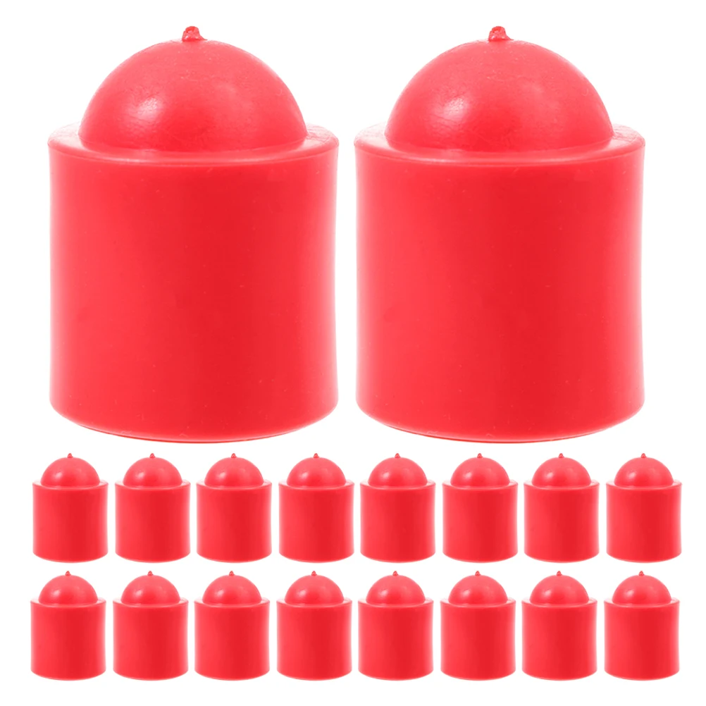 

50pcs Billiard Cue End Protectors Pool Cues Rubber Covers Replaceable Tips Supplies Stick Cap Protective Accessories